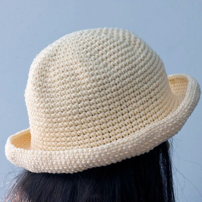 Hand Crocheted Cotton Sun Hat - image2